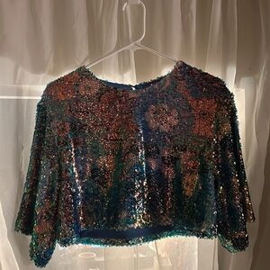 Crop Too / Opalescent Sequin / Smythe #685668143087